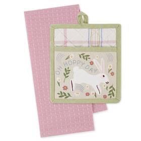 756551 Design Imports Potholder Gift Set Oh Hoppy Day