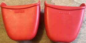 D575 Dexas Red Silicone Mini Oven Mitts Set Of 2 Non-slip Heat Resistant 460