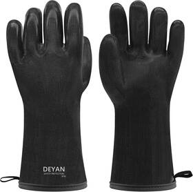 Dysilicone0325 Deyan Silicone Bbq And Oven Gloves - Food Grade Heat Resistant 9/l Black