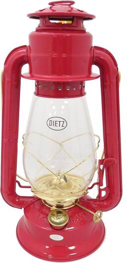 69878 Dietz #20 Junior Oil Burning Lantern Red With Gold