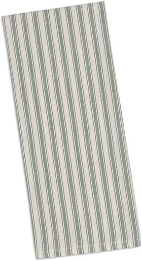 5828 Dii Everyday Kitchen Urban Stripe And Basic Dishtowels 18x28 Inch Sage