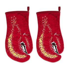 B09v3gkzdy Dii Nautical Cotton Kitchen Oven Mitt Set 7.5x13 Lobster Claws 2pc