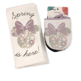 Disney 042887338005 Minnie Mouse Oven Mitts And Kitchen Towels Spring Is Here Set 4 Items New