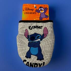 Disney 042887828315 New S Stitch Gimme Candy Halloween 2 Pack Silicone Mini Oven Mitts