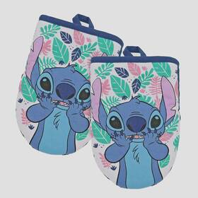Disney 042887905955 Disneys / Lilo And Stitch Blue Pot Holders Oven Mitts -new With Tags
