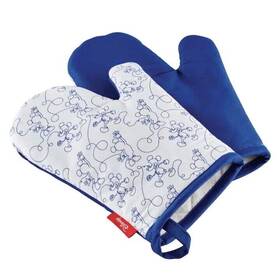Disney 051153491733 Home Mickey Mouse Oven Mitt Set Pot Holders Bon Voyage 2 Pc Blue And White