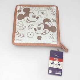 Disney 550480091228 Mickey Mouse And Minnie Potholder Pot Mat Japan Beige Tan Floral