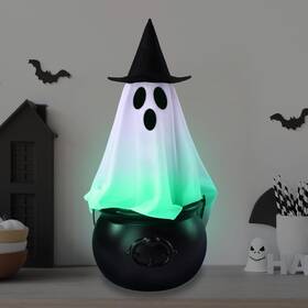 Diydec-us-ha294m1p1 Diydec Halloween Decorations Indoor Diy Ghost Bubbling Cauldron Black