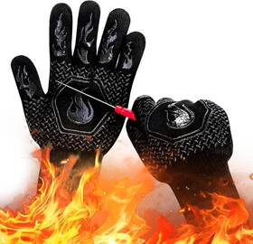 1472 Dkhdbd 600358140269 Bbq Fireproof Gloves Grill Cut-resistant F Heat Resistant Black