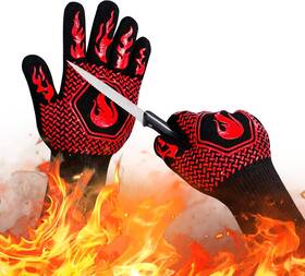 A6q9cv2q6 Dkhdbd - Michell Ford Bbq Fireproof Gloves Grill Cut-resistant 1472 F Heat Resistant Non-slip