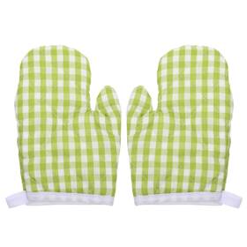 04p61378q2yelbq Doitool 2pcs Oven Mitts For Play Kitchen Anti- Scald Gloves Microwave Green