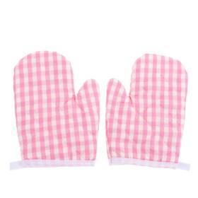 D5114x34inn Doitool Kids Oven Mitts Baking Microwave Gloves For Pink
