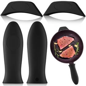 Gen-domensi-3815 Domensi 4 Pcs Silicone Hot Handle Holder Set Cast Iron Skillet Covers Heat Res
