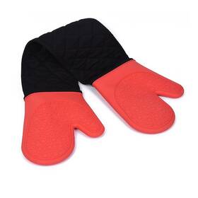 Domii 704888038055 Connected Oven Mitts All-in-one Potholder Gloves Heat Resistant Quilted Silic