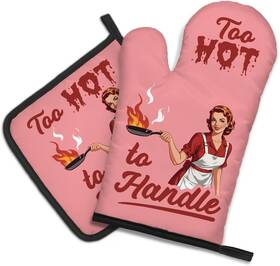 Cop013 Dyjybmy Funny Vintage Oven Mitts And Pot Holder Set - Perfect Gift For Baking Lovers