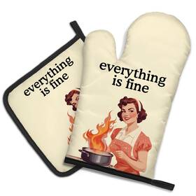 11.2x6.9x1.57in Dyjybmy Cop022 Everything Is Fine Funny Oven Mitts And Pot Beige01