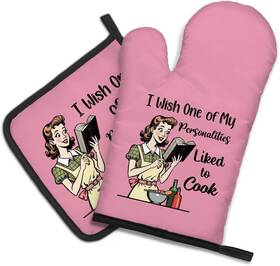 Cop037 Dyjybmy Funny Oven Mitts And Pot Holder Set - Perfect Gift For Women Bakers