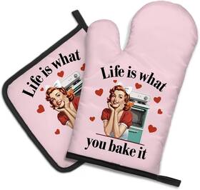 Cop046 Dyjybmy Funny Oven Mitts And Pot Holder Set - Perfect Gift For Bake Lovers Chefs