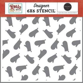 5a0023rb-1g6tz Echo Park Paper Carta Bella Stencil 6 Inch X6 -oven Mitts Roll With It