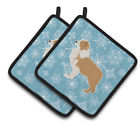 Ed77c7222798430c8b1140cf1ab288dd East Urban Home Winter Snowflakes Border Collie Potholder