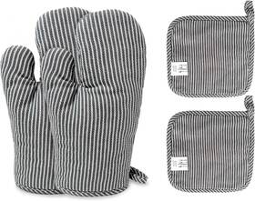 Edearlife 744759146342 4pcs Oven Mitts And Pot Holders Heat Resistant Set With Pothholder H