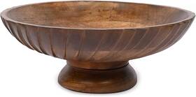 Kc565 Edhas Mango Wood Decorative Wooden Bowl Hand Carved Home Decor For Brown