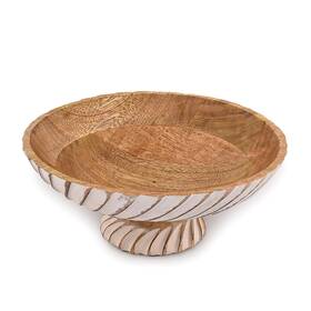 Kc865 Edhas Decorative Bowls Mango Wood Wooden Bowl Hand 12 Inch X 4.75 Brown