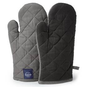 Og-00507-2 Encasa Xo Encasaxo Heat Resistant Cotton Oven Gloves Mitts 2 Pc Set - Quilted And Safe
