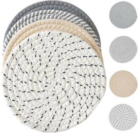 Zl-4p-1 Eoydkap Trivets For Hot Dishes Pots And Pans 7 Inch Heat Resistant Mixed Color