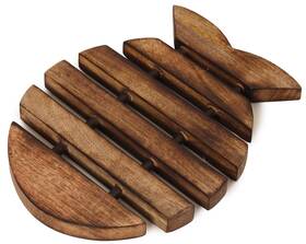 Etroves 595562002248 10 Inch Wooden Trivet Fish Shape For Hot Dishes Pot Pan Tea Holders