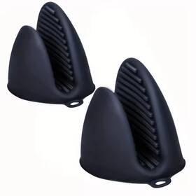 A048 Euyxin 1pair Oven Mitts Silicone Heat Resistant Pinch Anti Scalding Non Slip Glov