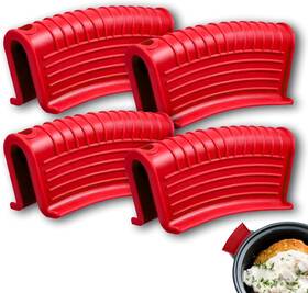 Evahom 313107082009 2 Pair Cast Iron Pot Assist Handle Covers With High Heat Resistance Anti-slip S