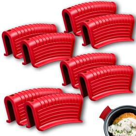 Evahom 755334198182 8 Pack Cast Iron Pot Assist Handle Covers High Heat Resistance Anti-slip Sil