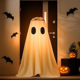 Wap-fanfanwin-0832 Fanfanwin 39 Inches Halloween Ghost Candy Bowl Stand Lighted Large Witches White