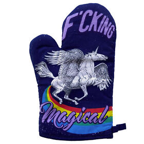 021fckingmagicalma Fcking Magical Oven Mitt Funny Mythical Unicorn Horse Kitchen Glove Mitts