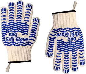 Feveqher 445026537551 2 Pcs Heat Resistant Oven Gloves - Bbq Grill Cooking Gl