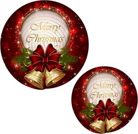 Ffyho 711181109085 Christmas Bell Trivets Set Merry Xmas Hot Mats Pads For Kitchen Heat Resistant