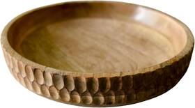 Mwbowl2023 Fiahng 196852451913 Louise Layne Rustic Wooden Bowl For Decor - Handcrafted Timeless Mango Wood
