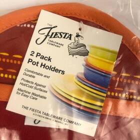 Fiesta 028332752220 New Fiestaware Kitchen Mitt Potholder Nwt Adult Red Orange Southwest