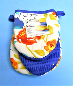 Fiesta 2 Oven Mini Mitts Set Colorful Floral Pattern