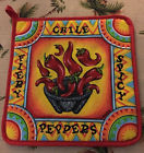 Fiesta Pot Holder Chile Chili Peppers Potholder Oven Spicy Large New W O Tags 072894335278