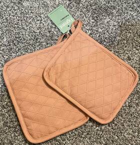 Figmint 196761798871 2pk Potholder - -terracotta Orange -9.5 Inch X7.5 New