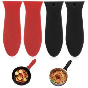 Zl-gjsbt-001 Fiocloina Cast Iron Handle Cover 4 Pcs Skillet Covers Red And Black Cas