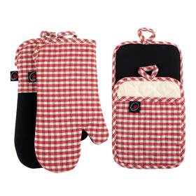 Firstall 726496395740 Oven Mitts And Potholders Sets 4 Pcs Kitchen Glove High Heat Resistant