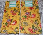 Floral " Chic Waverly Kitchen Yellow Set Cotton Tea Shabby Towels 16x28 2