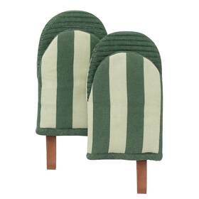 Folkulture 904412407353 Mini Oven Mitts 5.75 Inch X9 Set Of 2 Short With Hanging Loop 100%
