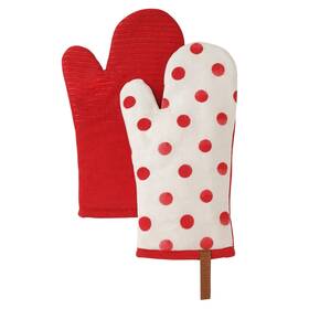Folkulture 904412407391 Oven Mitts 12 Inch X5.5 Silicone Cotton Mits Moder