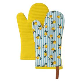 Folkulture 904412407414 Oven Mitts Heat Resistant 12 Inch X 5.5 Or Silicone Cotton Mits