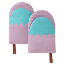Folkulture 904412414818 Mini Oven Mitts And Non Slip 5.75 Inch X9 Set Of 2 Cute Or Kitchen Mitt