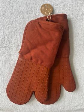 Food52 Food 52 Five Two Oven Mitts New Silicone And Cotton Grill Bbq. Terra Cotta